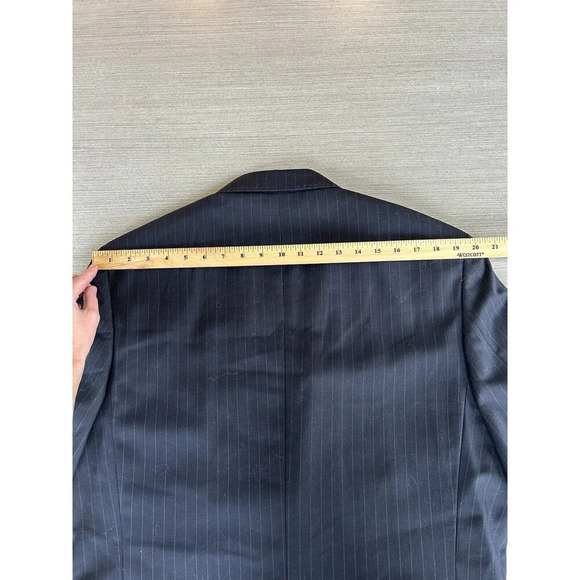 NWT Tasso Elba Men’s Black Pin Stripe Blazer Suit Coat 42-44 L - Picture 11 of 11